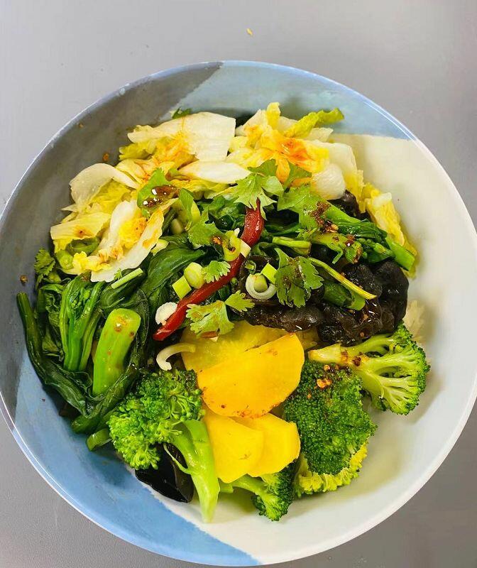  Steam Vegetables over Rice